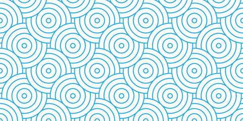 Overlapping Pattern Minimal diamond geometric waves spiral and abstract circle wave line. blue color seamless tile stripe geometric create retro square line backdrop pattern background.
