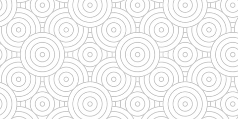 Fototapeta premium Overlapping Pattern Minimal diamond geometric waves spiral and abstract circle wave line. white and gray color seamless tile stripe overlap creative retro square line backdrop pattern background.
