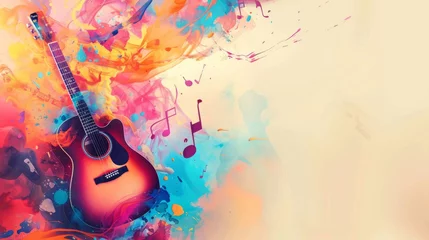 Fotobehang international music day background concept with space for text © Otseira