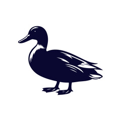 Duck silhouette Clip art isolated vector illustration on white background
