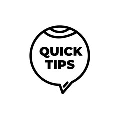 Quick Tips Icon for Helpful Hints and Informational Guides