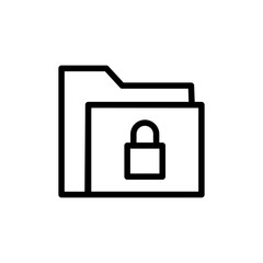 Files and Folders Security Icon for Data Protection and Organization