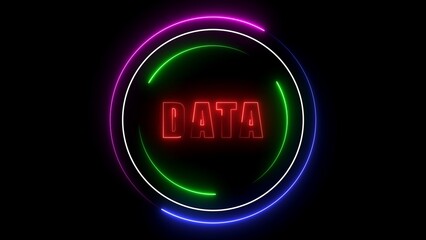 Data Concept on Futuristic Cyberspace Background .