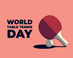 World Table Tennis Day. Сhampionship, promotion flyer. Pingpong competition, indoor sport game, placard, cards background, banner.