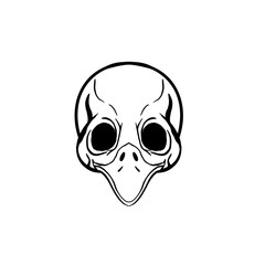 transparent black duck skull sketch PNG