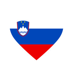 Obraz premium Slovenia flag in heart shape