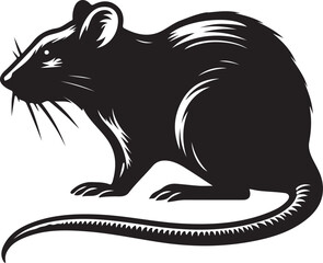 Mouse and rat, isolated mice animals set. Cute rodent characters in different poses on white background, little house pets, simple graphic. Zodiac 