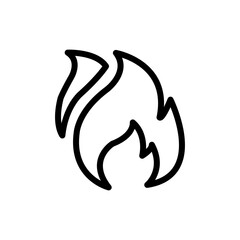 Fire Icon for Emergency and Safety Signage
