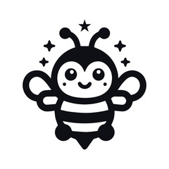 Bee silhouette vector