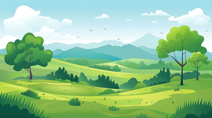 Naklejka premium nature and landscape illustration