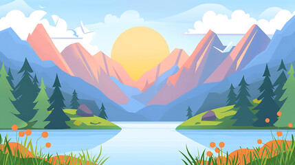 nature and landscape illustration