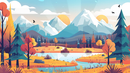 flat landscape illustration