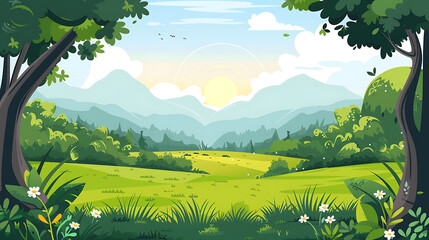 flat landscape illustration