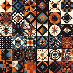 A modern design for textiles, a combination of contrasting geometric shapes. Minimalism, this pattern is ideal for fashionable and stylish clothes