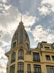 Obraz premium detail of the old buildings on Avenida de Mayo in Buenos Aires.
