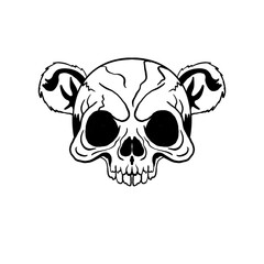 transparent bear skull illustration PNG