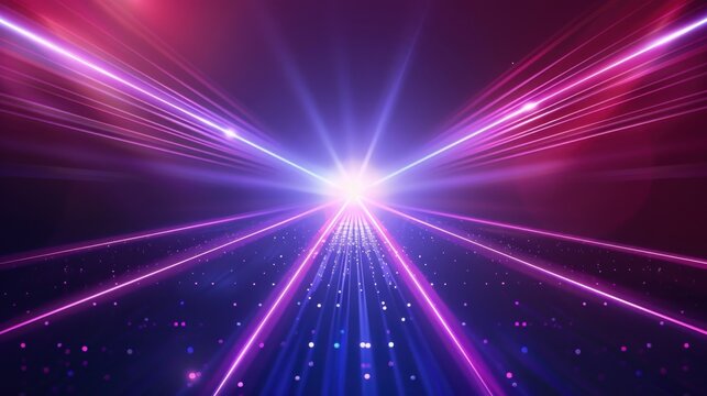 Illustration of glowing particles and light trails representing movement and speed, with a dynamic abstract Background. Ai generated image