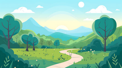 Obraz premium landscape illustration