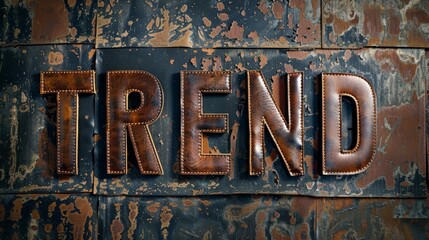 Leather Social media trend concept art poster.