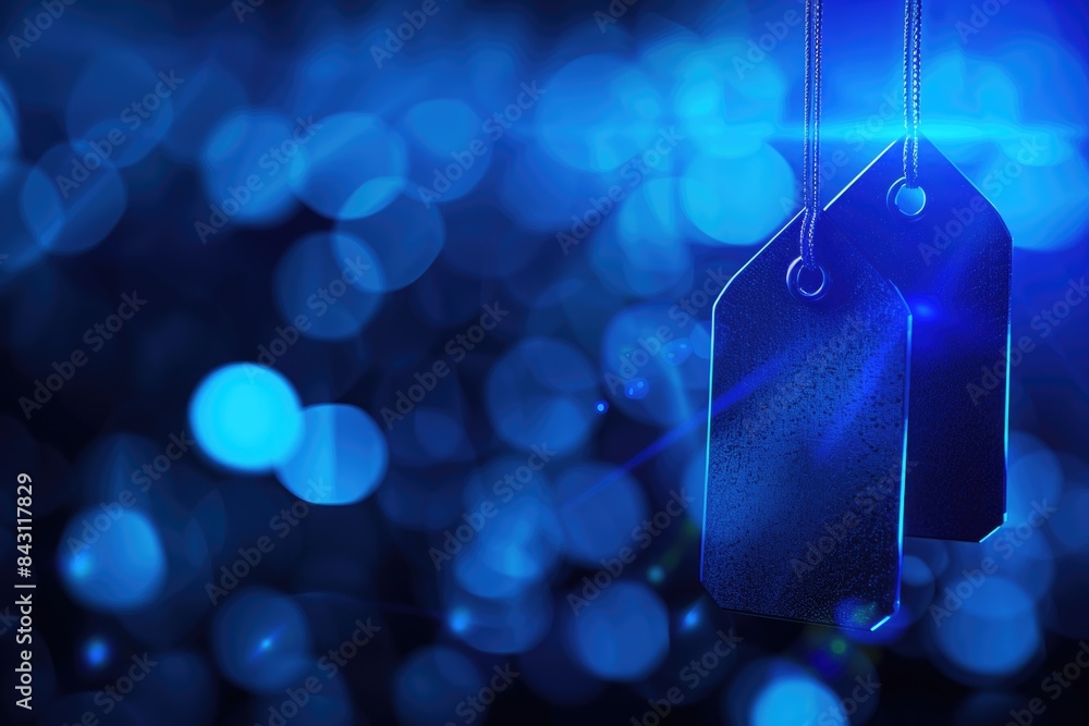 Poster A single tag hangs from a string, with a simple and elegant design