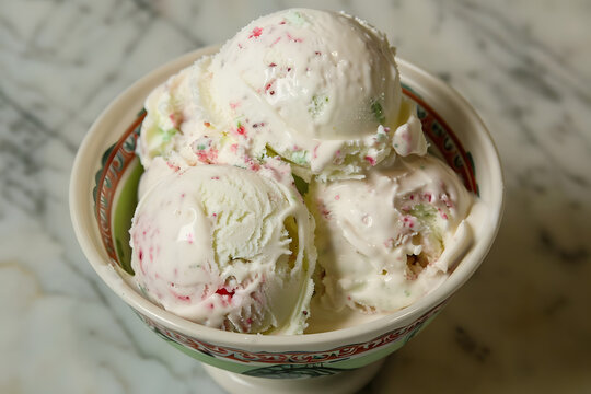 sweet, creamy spumoni ice cream. generative ai