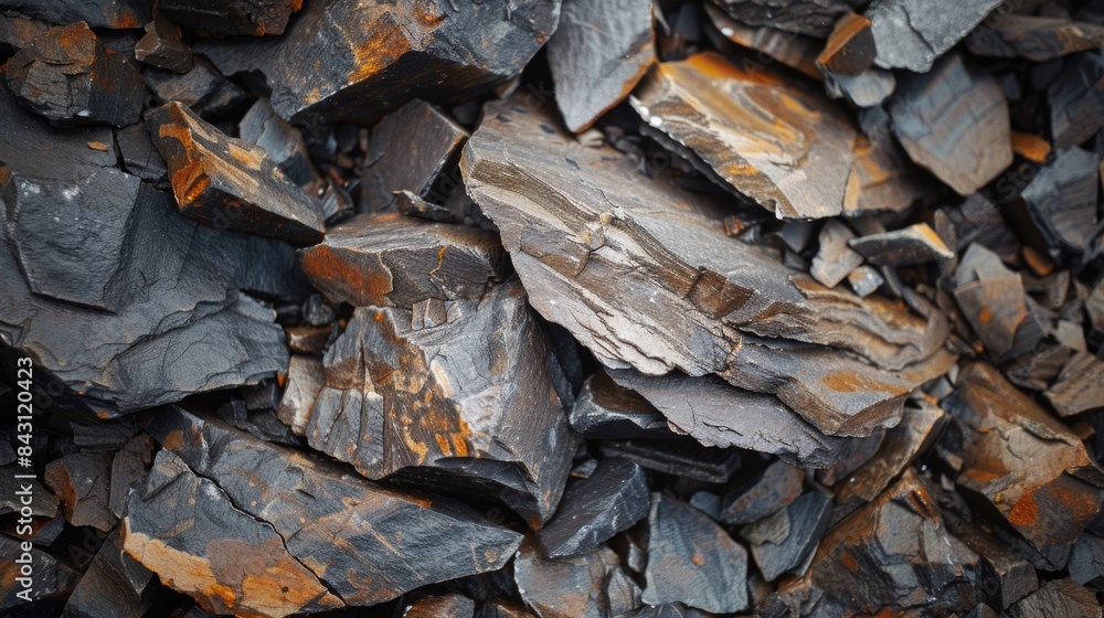Aufkleber a detailed view of a pile of rocks with varied textures and colors