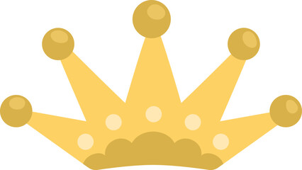 Fairy tale crown isolated on white background. Vector fantasy king, queen, mermaid princess accessory. Sovereign authority symbol. Medieval fairytale royal jewelry icon. Cartoon magic object.