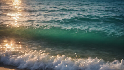 blur light on sea and ocean, clear water close up colorful background