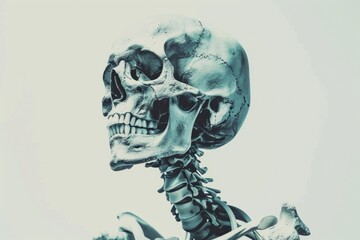 A skeletal figure sits atop a motorcycle, ready for the ride ahead
