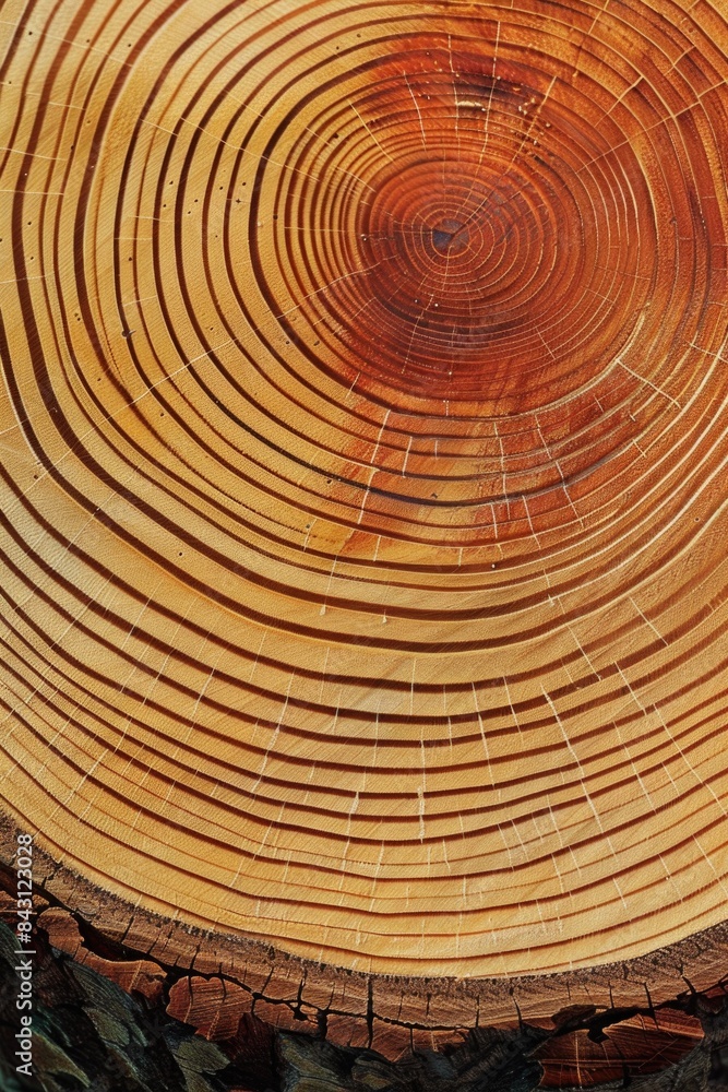 Poster A detailed shot of a tree trunk, highlighting its texture and patterns
