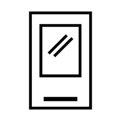 black and white mobile phone icon