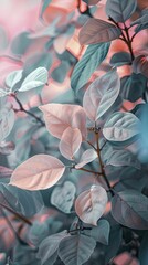 Creating serene environments with soft pastel botanical motifs, showcasing delicate foliage and gentle hues, ideal for a peaceful and calming ambiance.