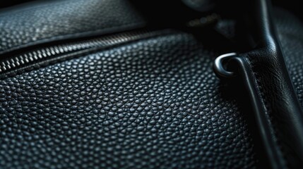 Close up of black bag