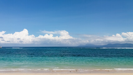 beach with blue sky