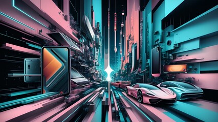 colored, abstract background