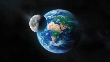 Earth planet in space 