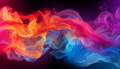 Obraz premium abstract pink orange blue colorful smoke