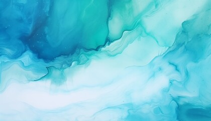 Fototapeta premium abstract blue green background with watercolor, marble