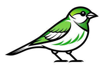 House Sparrow different style vector illustration line art