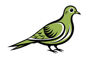 Mourning Dove different style vector illustration line art