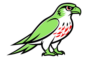 Red-tailed Hawk different style vector illustration line art