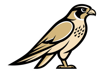Red-tailed Hawk different style vector illustration line art