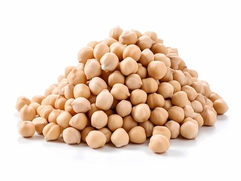 Chickpeas, isolate on white background, dicut PNG style