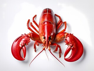 Lobster, isolate on white background, dicut PNG style