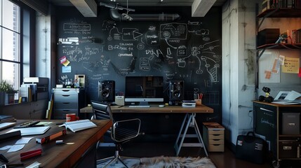 Modern style office room