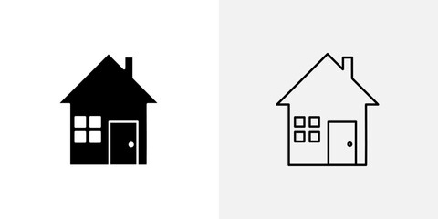 House vector icon set.