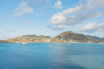 Naklejka premium great bay beach philipsburg st marteen