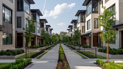 modern town view