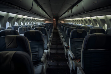 Fototapeta premium Empty Airplane Seats