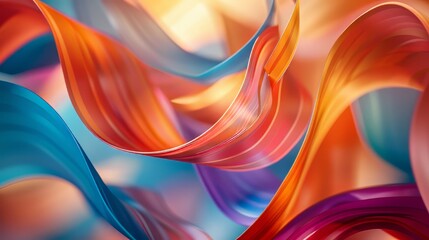Naklejka premium Abstract Colorful Swirling Shapes